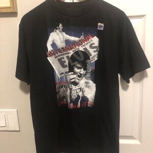 Black vintage Elvis Graphic Men's T-Shirt